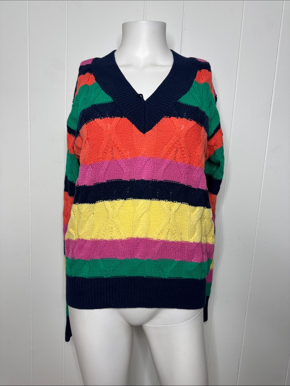 St. John’s bay striped sweater m new